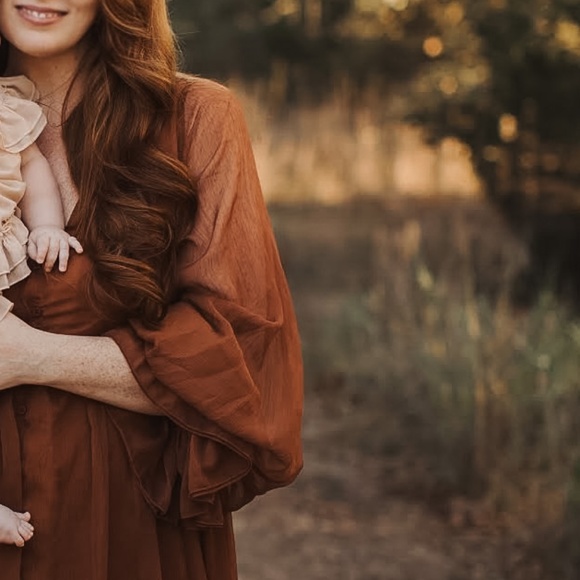 Joy folie (Mia joie) Ninette chiffon maxi dress in amber - Picture 2 of 2